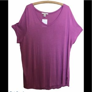 SEJOUR Tunic Short Sleeve Slit SideTop Nwot